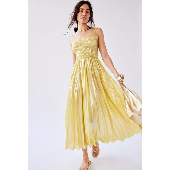 Georgia Hardinge Metal Dress Yellow - US 12 - Picture 1 of 8